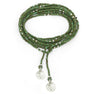 Collar enredable verde turquesa detalles plata.
